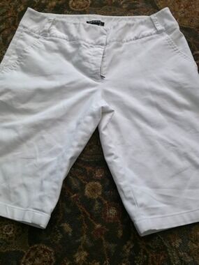 4/$25 Deal! White Bermuda Shorts with Front Pockets